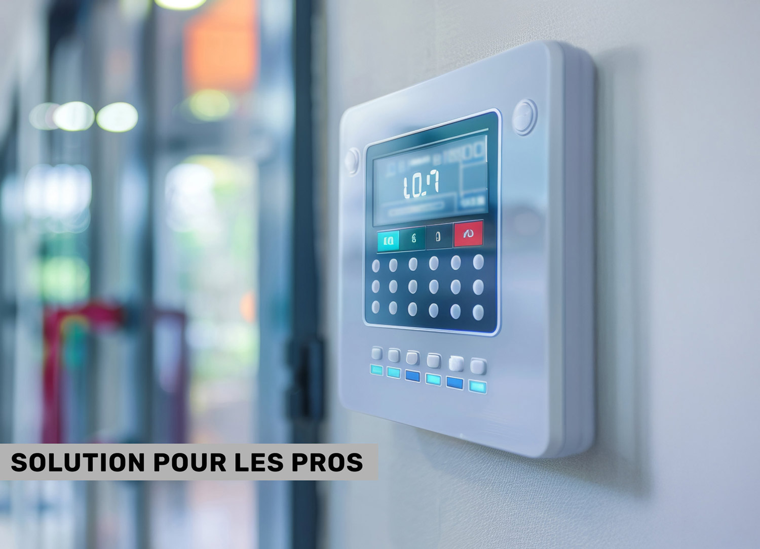 Système d'alarme technique placé dans un bâtiment professionel