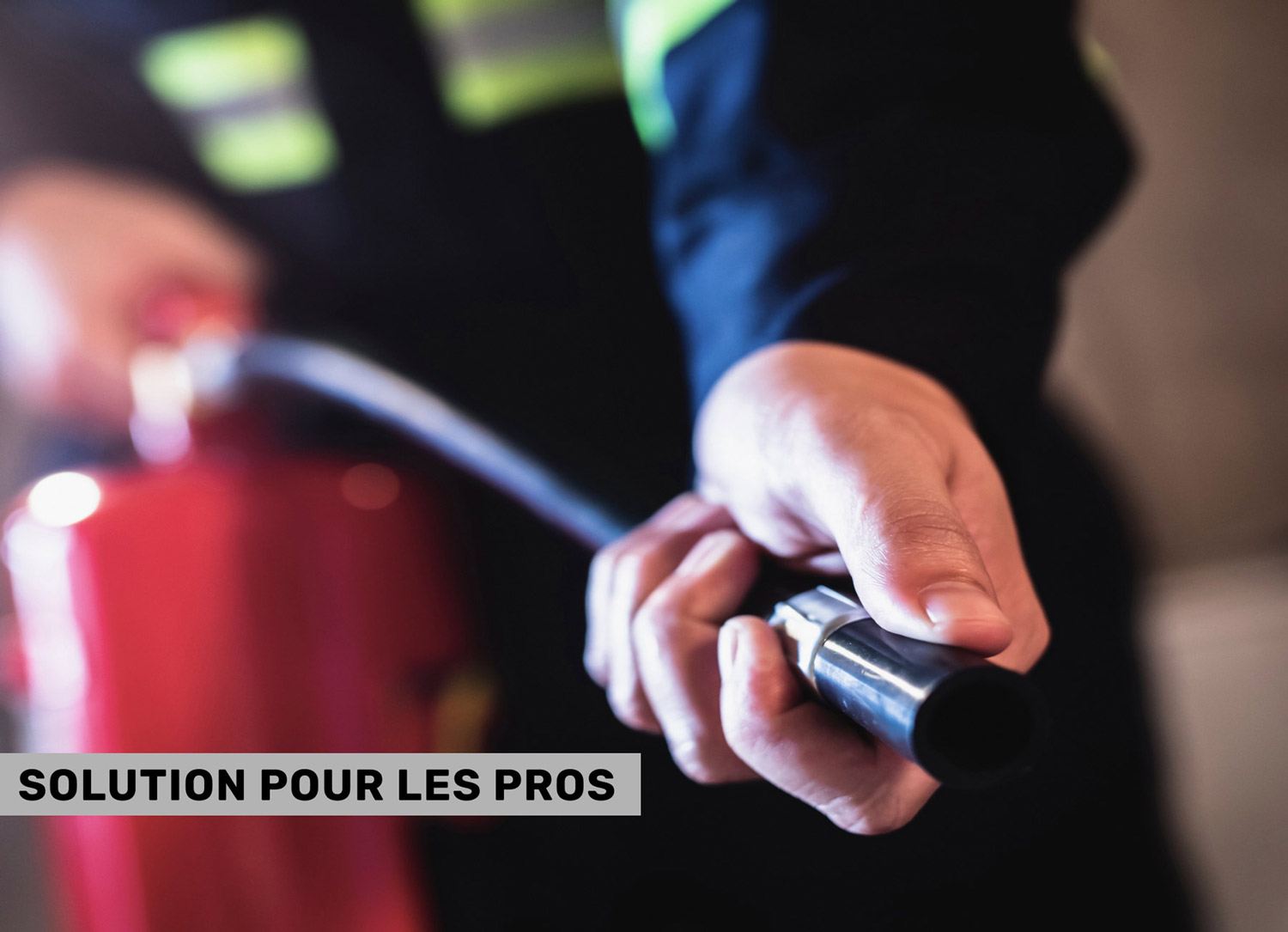 Extincteur utilisé dans un risque d'incendie