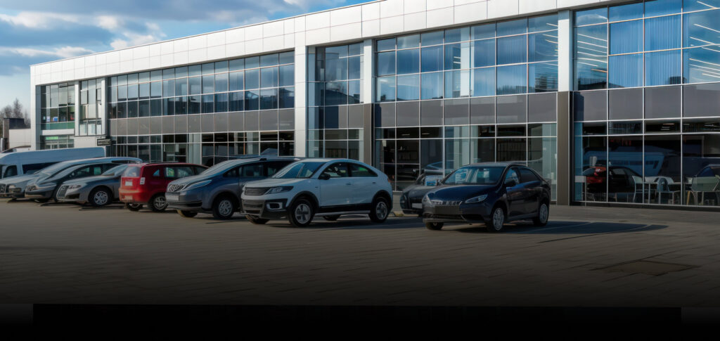 Concessionaire automobile possédant plusieurs véhicules sécurisé par un système anti-intrusion